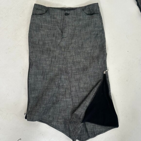 ISABEL DE PEDRO GREY TWO PIECE SKIRT SUIT SET - Picture 3 of 11